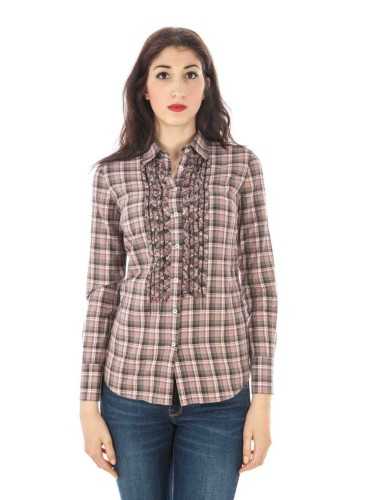 FRED PERRY CAMICIA MANICHE LUNGHE DONNA ROSA