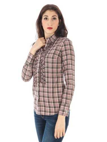 FRED PERRY CAMICIA MANICHE LUNGHE DONNA ROSA