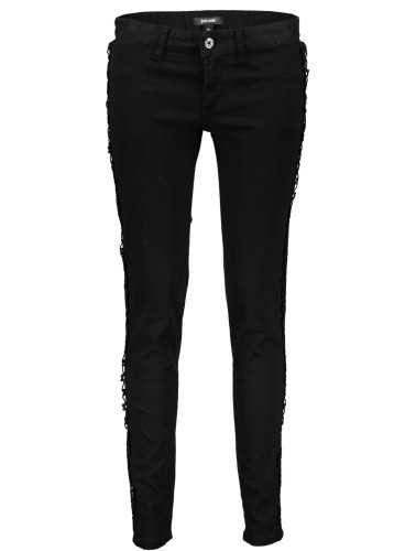 JUST CAVALLI WOMEN'S BLACK TROUSERS