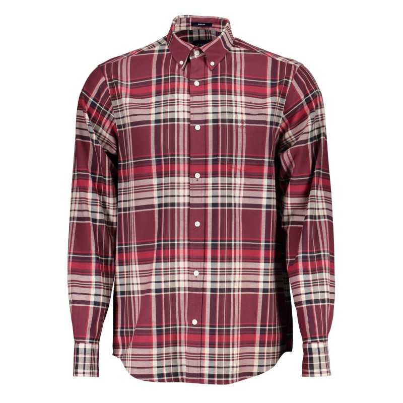 GANT MEN'S RED LONG SLEEVE SHIRT