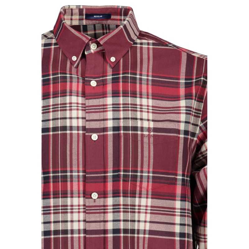 GANT MEN'S RED LONG SLEEVE SHIRT