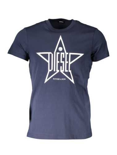 DIESEL MEN'S SHORT SLEEVE T-SHIRT BLUE