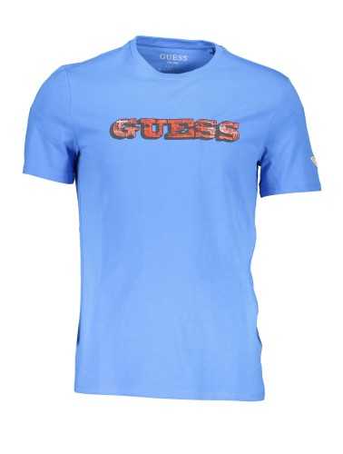 GUESS JEANS MEN'S SHORT SLEEVE T-SHIRT BLUE