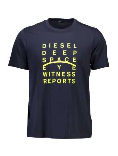 DIESEL MEN'S SHORT SLEEVE T-SHIRT BLUE