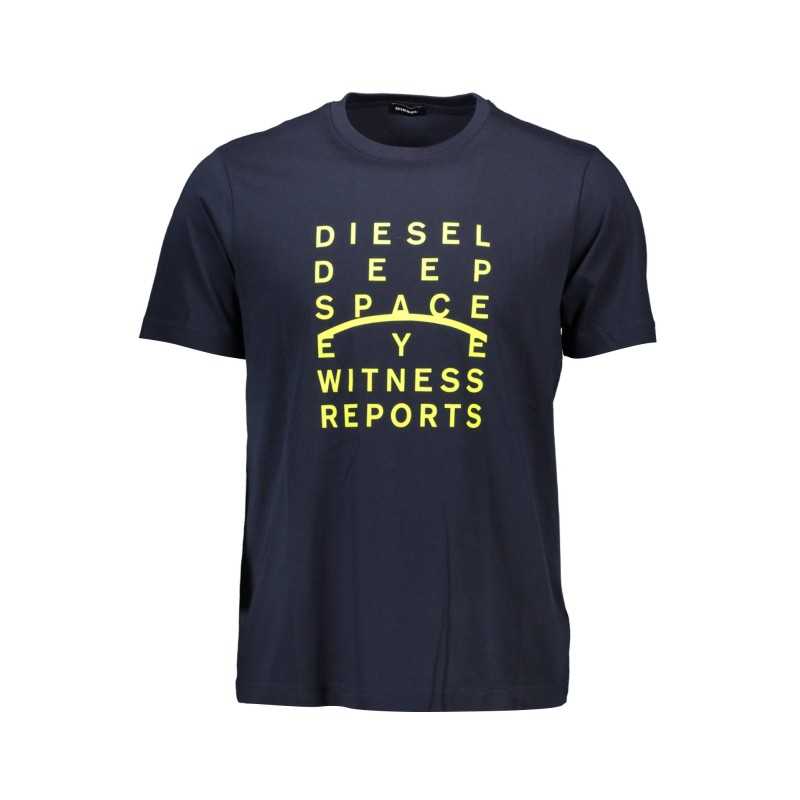 DIESEL MEN'S SHORT SLEEVE T-SHIRT BLUE