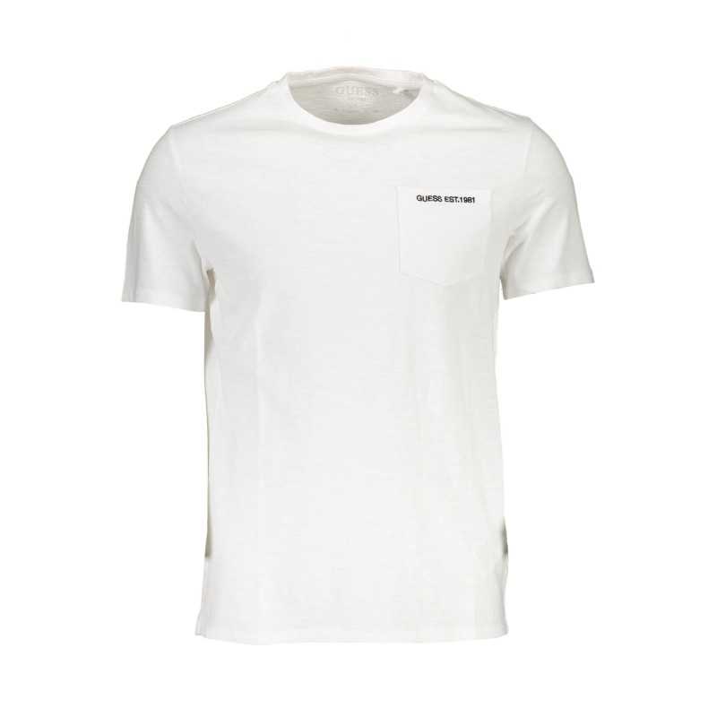 GUESS JEANS T-SHIRT MANICHE CORTE UOMO BIANCO