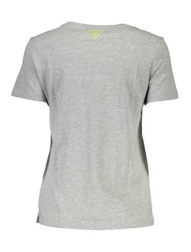 GUESS JEANS T-SHIRT MANICHE CORTE DONNA GRIGIO