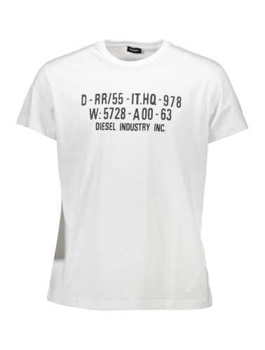 DIESEL WHITE MEN'S SHORT SLEEVE T-SHIRT