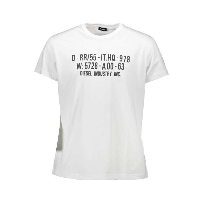 DIESEL WHITE MEN'S SHORT SLEEVE T-SHIRT