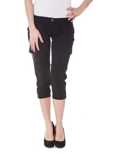 DENNY ROSE WOMEN'S BLACK PINOCCHIETTO PANTS