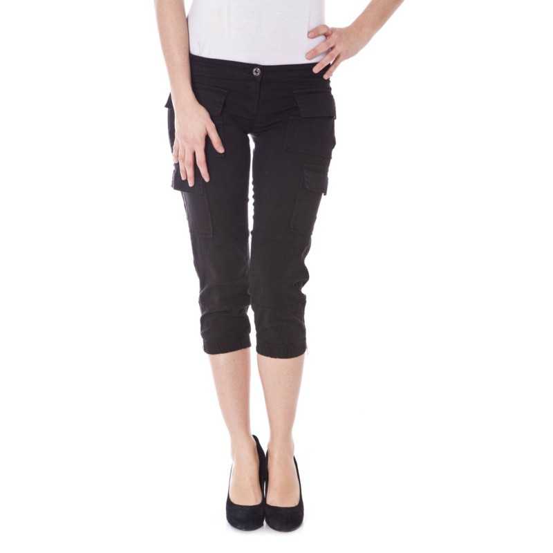 DENNY ROSE WOMEN'S BLACK PINOCCHIETTO PANTS