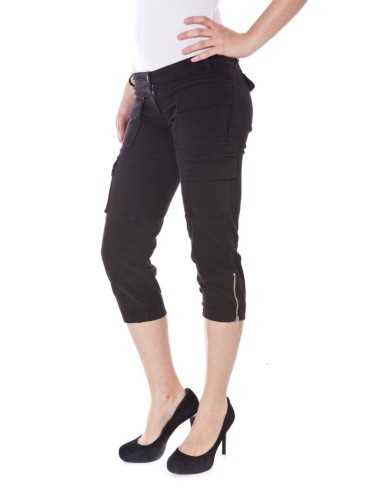 DENNY ROSE WOMEN'S BLACK PINOCCHIETTO PANTS