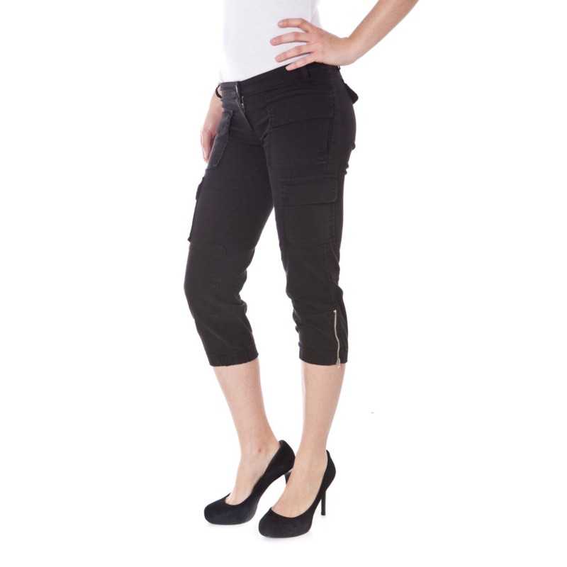 DENNY ROSE WOMEN'S BLACK PINOCCHIETTO PANTS