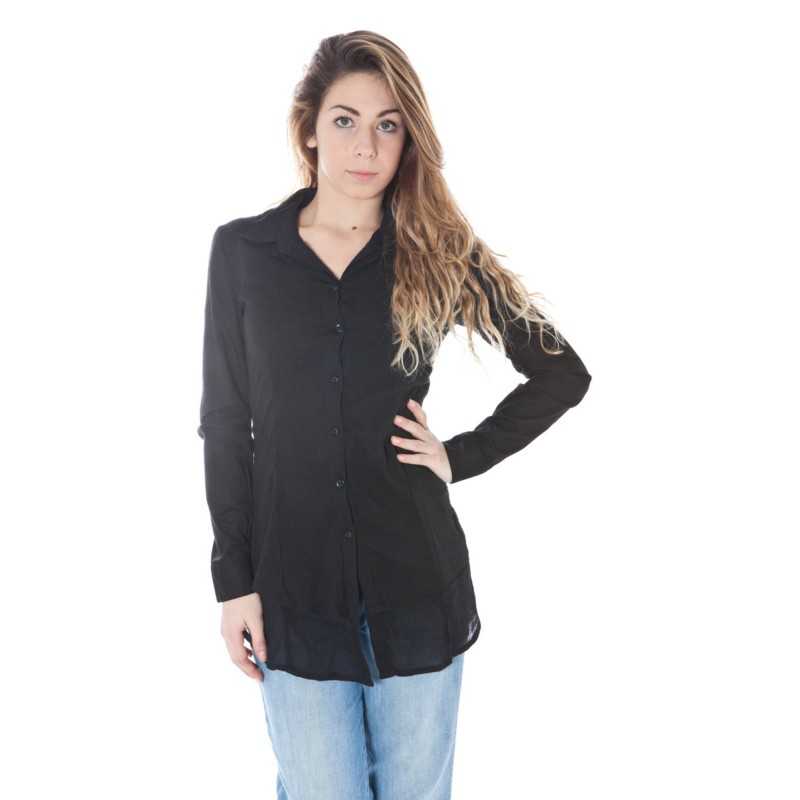 DENNY ROSE WOMEN'S LONG SLEEVE SHIRT BLACK