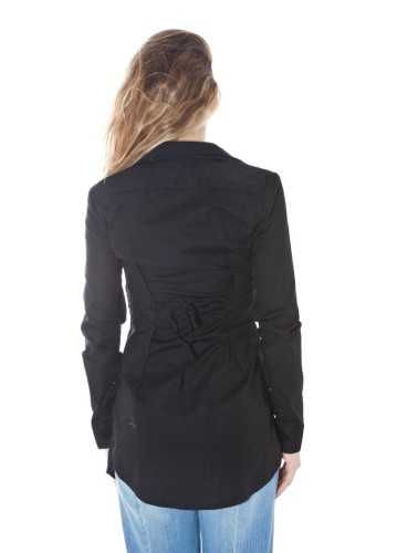 DENNY ROSE CAMICIA MANICHE LUNGHE DONNA NERO