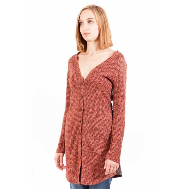 LAVAND. CARDIGAN DONNA ROSSO