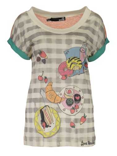 LOVE MOSCHINO SHORT SLEEVE T-SHIRT WOMAN MULTICOLOR