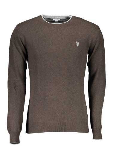 US POLO BROWN MEN'S SWEATER