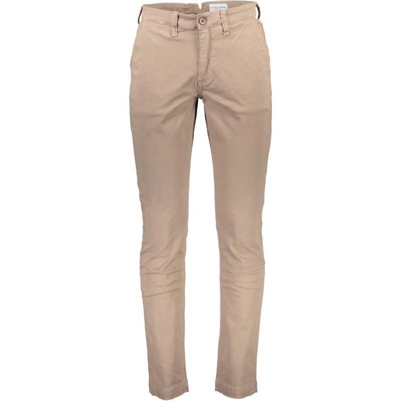 US POLO BEIGE MEN'S TROUSERS