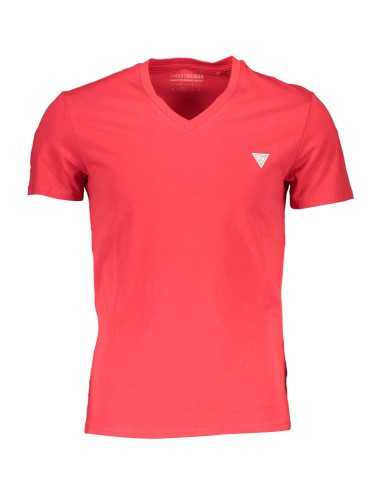 GUESS JEANS T-SHIRT MANICHE CORTE UOMO ROSSO