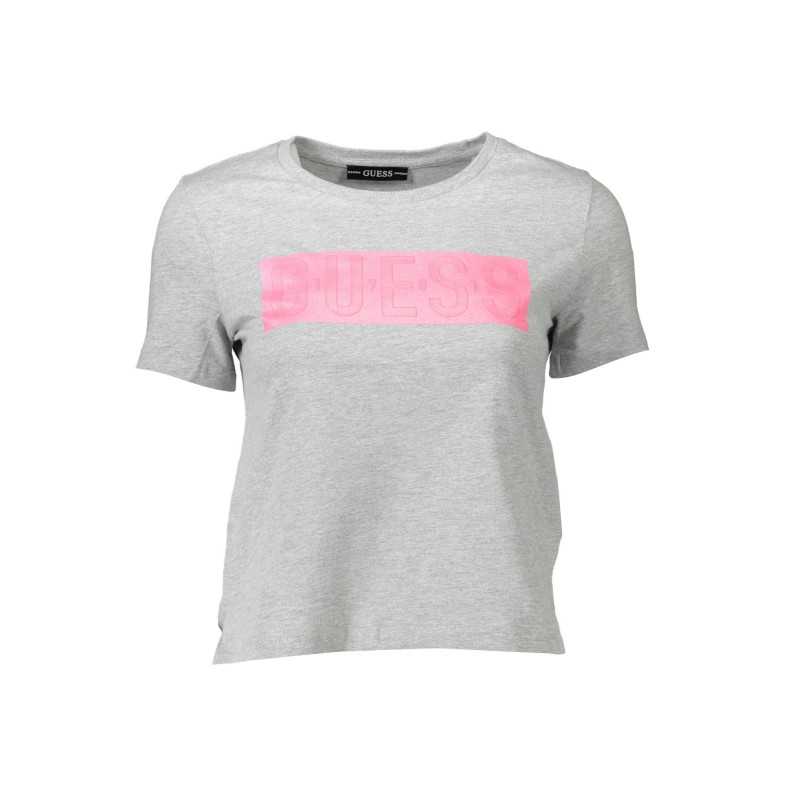 GUESS JEANS WOMEN'S SHORT SLEEVE T-SHIRT GRAY