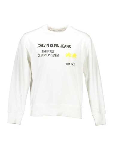 CALVIN KLEIN FELPA SENZA ZIP UOMO BIANCO