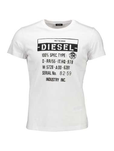 DIESEL WHITE MEN'S SHORT SLEEVE T-SHIRT