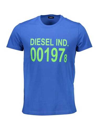 DIESEL MEN'S SHORT SLEEVE T-SHIRT BLUE