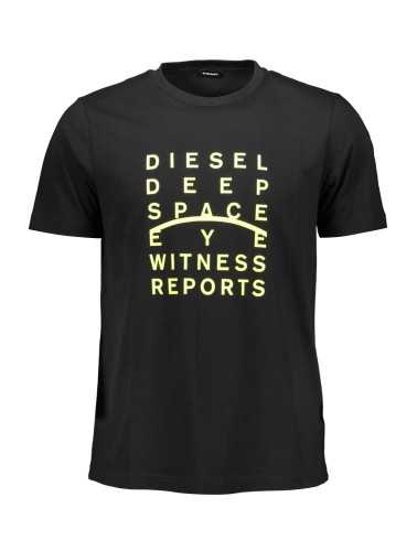 DIESEL MEN'S SHORT SLEEVE T-SHIRT BLACK