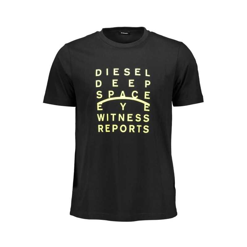 DIESEL MEN'S SHORT SLEEVE T-SHIRT BLACK