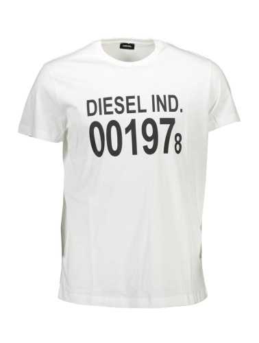 DIESEL WHITE MEN'S SHORT SLEEVE T-SHIRT