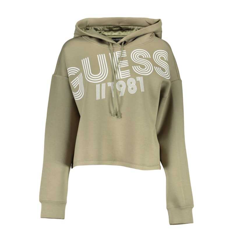 GUESS JEANS FELPA SENZA ZIP DONNA VERDE