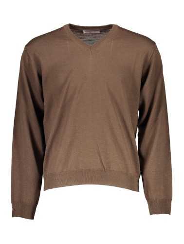 ROMEO GIGLI BROWN MEN'S SWEATER