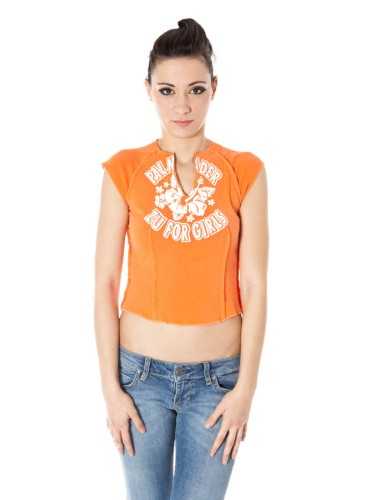 ZUELEMENTS T-SHIRT MANICHE CORTE DONNA ARANCIO