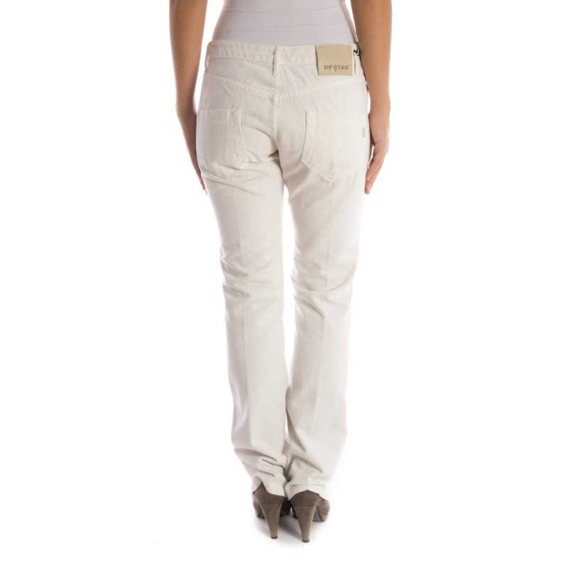 UP STAR WHITE WOMAN TROUSERS