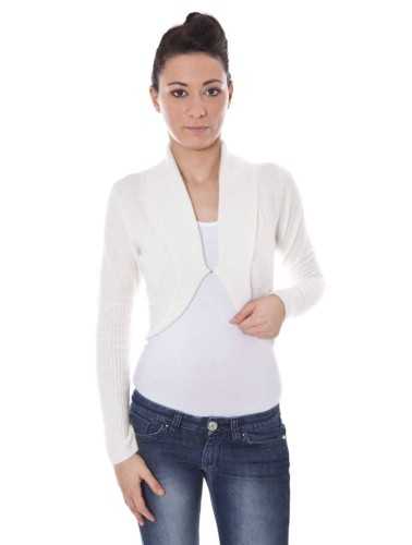 DATCH SHRUG LONG SLEEVE WOMAN WHITE