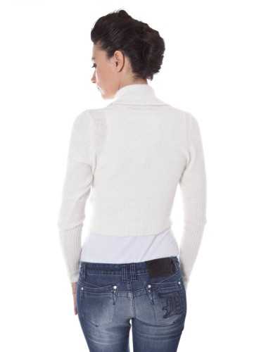 DATCH SHRUG LONG SLEEVE WOMAN WHITE