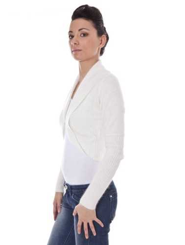 DATCH SHRUG LONG SLEEVE WOMAN WHITE