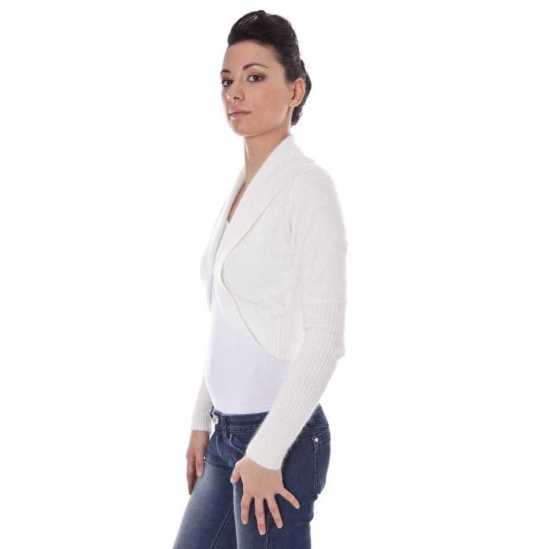 DATCH SHRUG LONG SLEEVE WOMAN WHITE