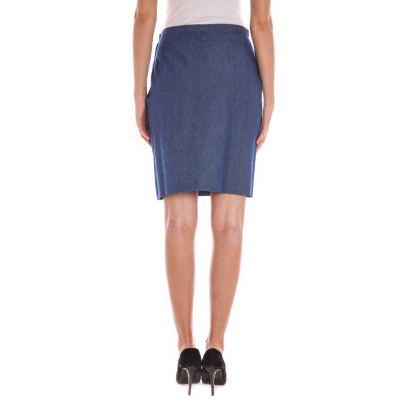 GANT WOMEN'S BLUE LONGUETTE SKIRT