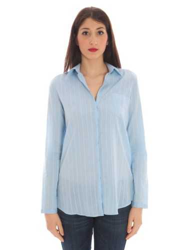 GANT CAMICIA MANICHE LUNGHE DONNA AZZURRO