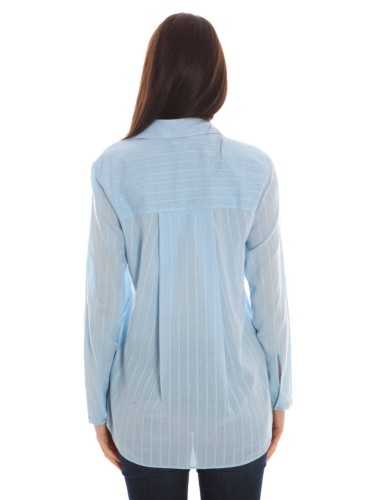 GANT CAMICIA MANICHE LUNGHE DONNA AZZURRO