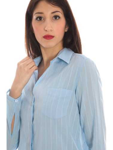 GANT CAMICIA MANICHE LUNGHE DONNA AZZURRO