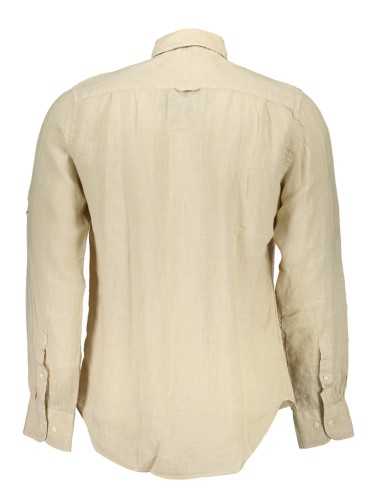 GANT MEN'S BEIGE LONG SLEEVE SHIRT