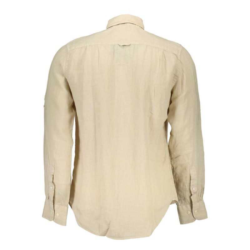 GANT MEN'S BEIGE LONG SLEEVE SHIRT