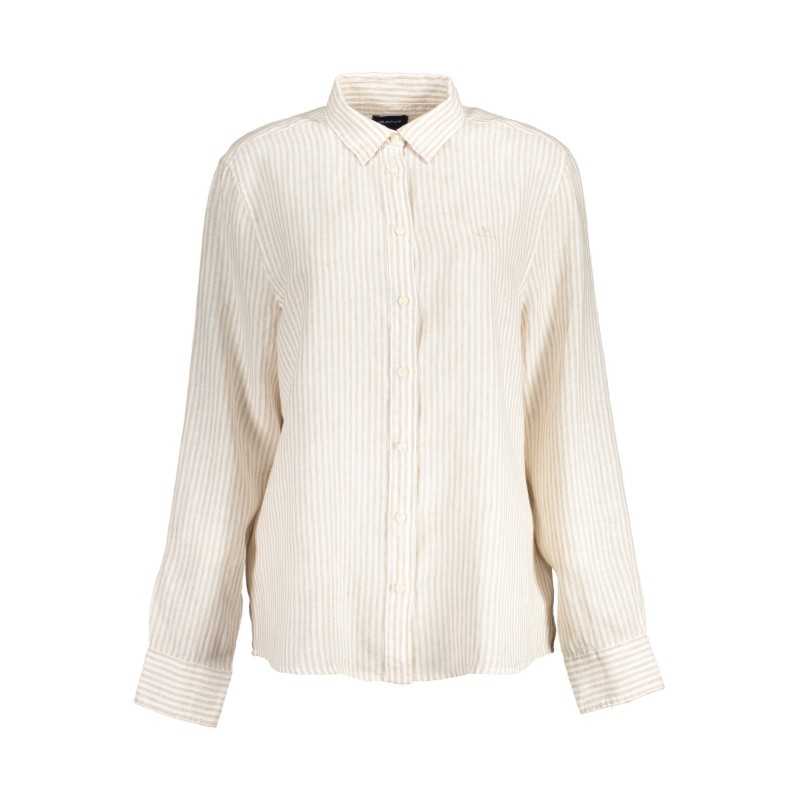 GANT CAMICIA MANICHE LUNGHE DONNA BEIGE