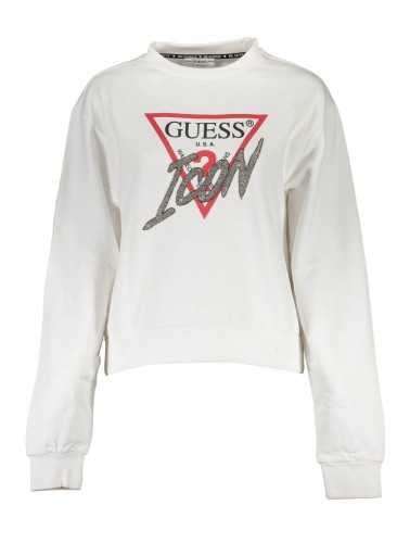 GUESS JEANS FELPA SENZA ZIP DONNA BIANCO