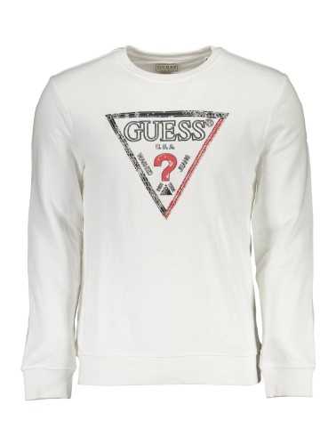 GUESS JEANS FELPA SENZA ZIP UOMO BIANCO