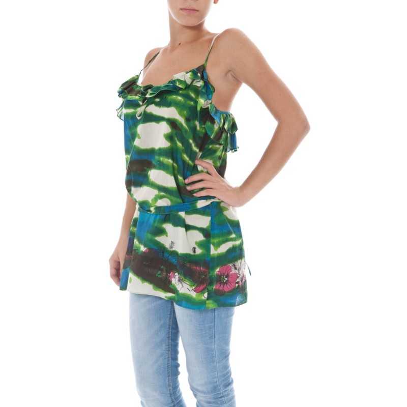 JOHN GALLIANO WOMEN'S GREEN TANK