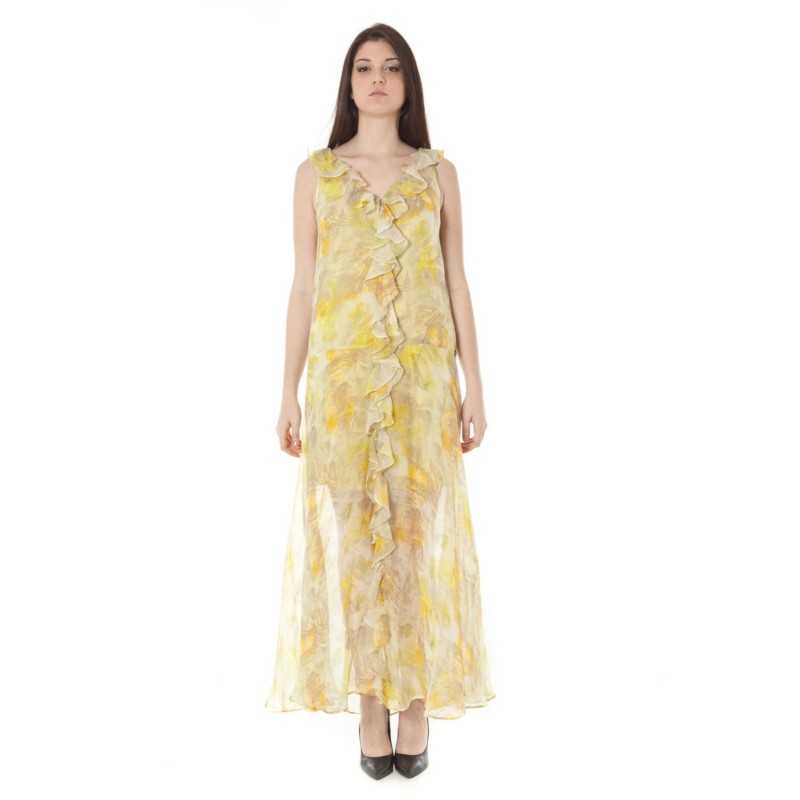 JOHN GALLIANO LONG YELLOW WOMAN DRESS